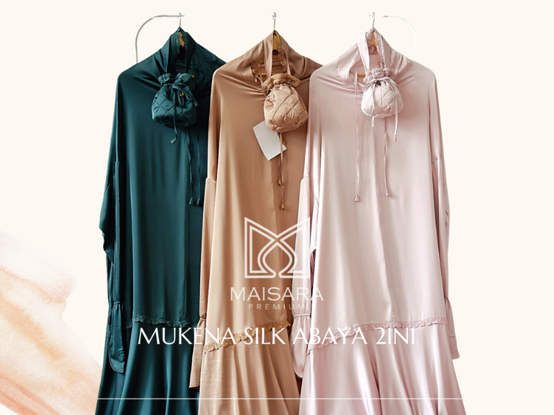 produk mukena silk abaya 2in1 maisara premium