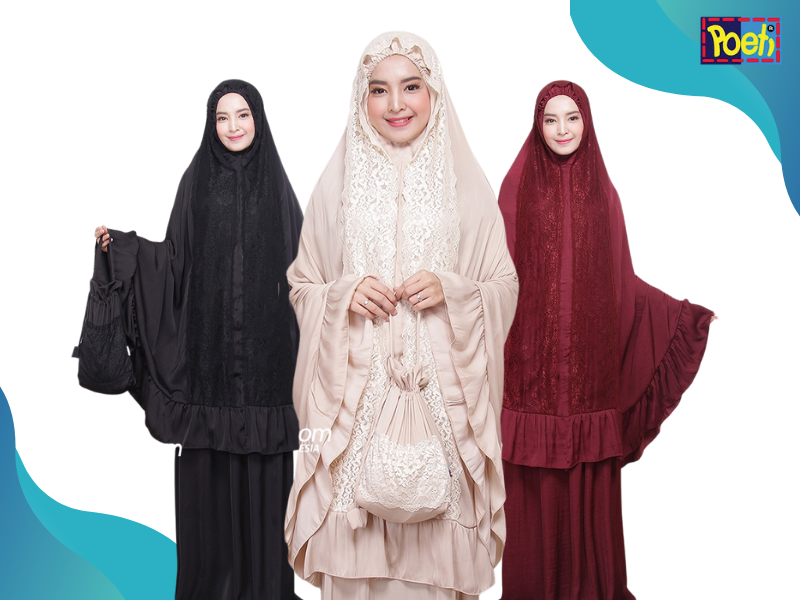 produk mukena silk polos limix poeti