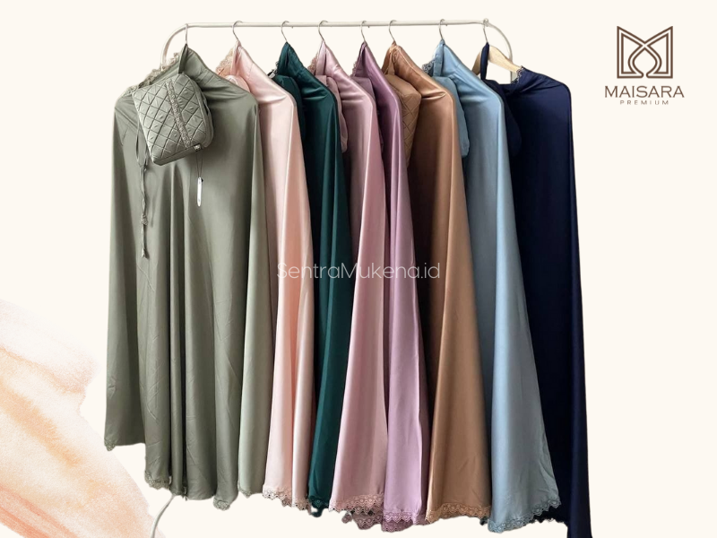 produk mukena silk polos maisara premium