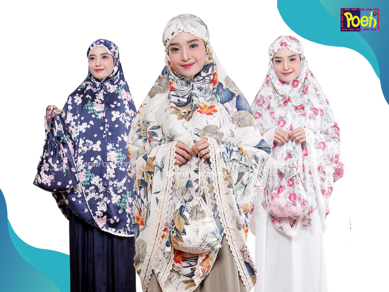 produk mukena silky premium motif poeti