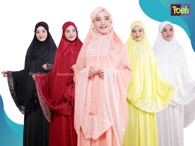 produk mukena zahra silk polos poeti